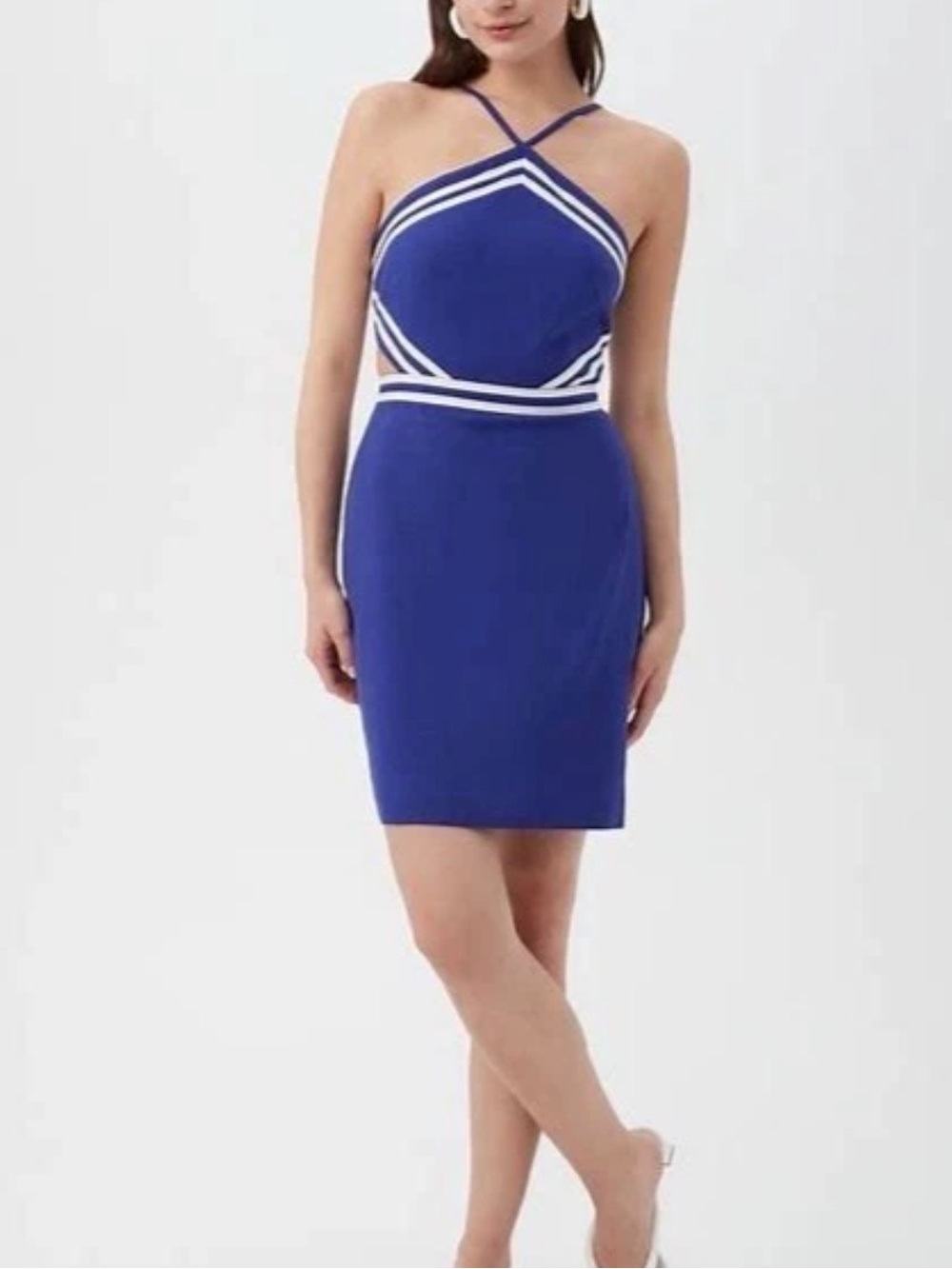 NEW! Trina Turk Grasse Sleeveless Halter Cutout Mini Dress Size 12
